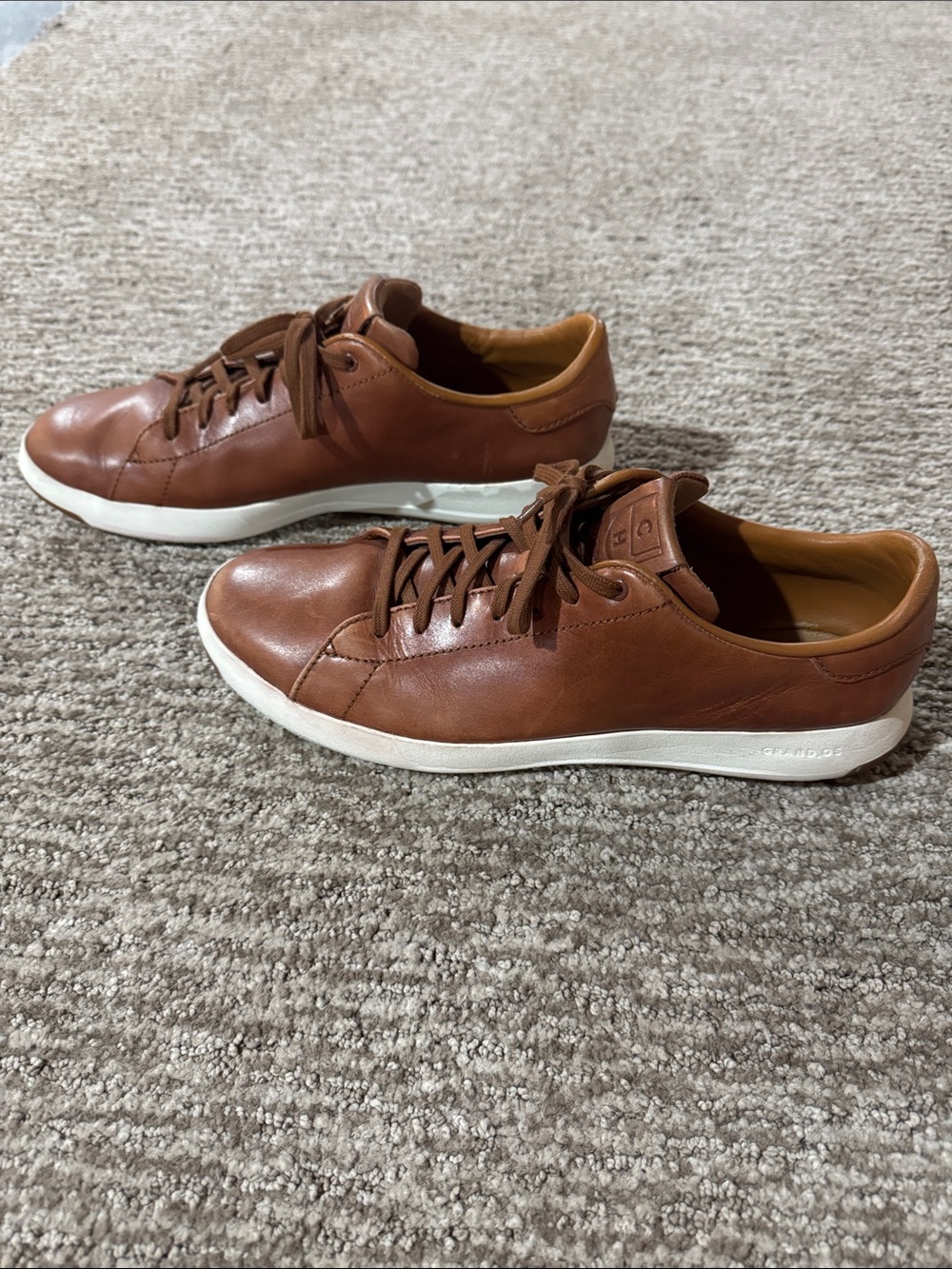 Men's Cole Haan Brown Leather Sneakers - Casual Lace-Up